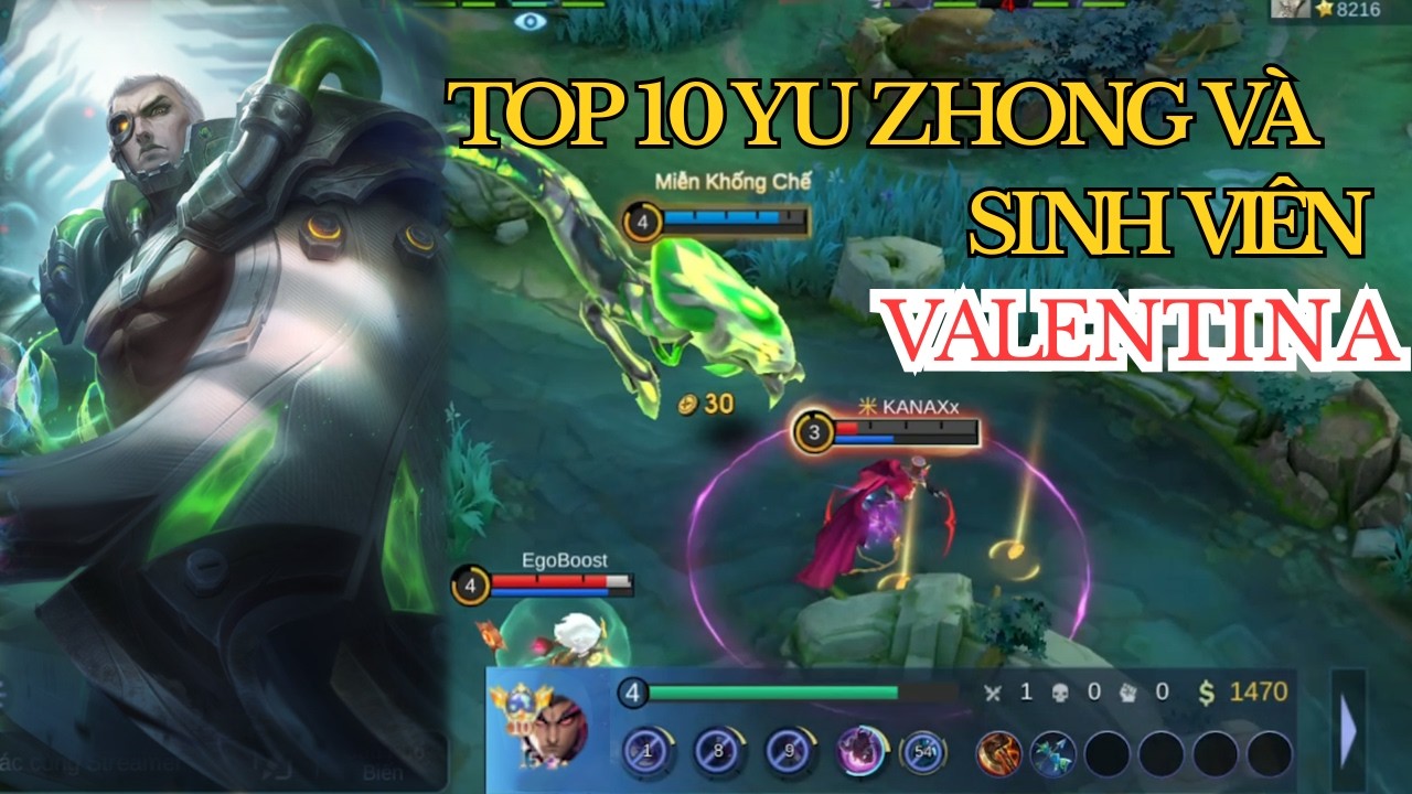 MLBB|Top 10 ZU ZHONG và sinh viên VALENTINA| Gonsi Ần