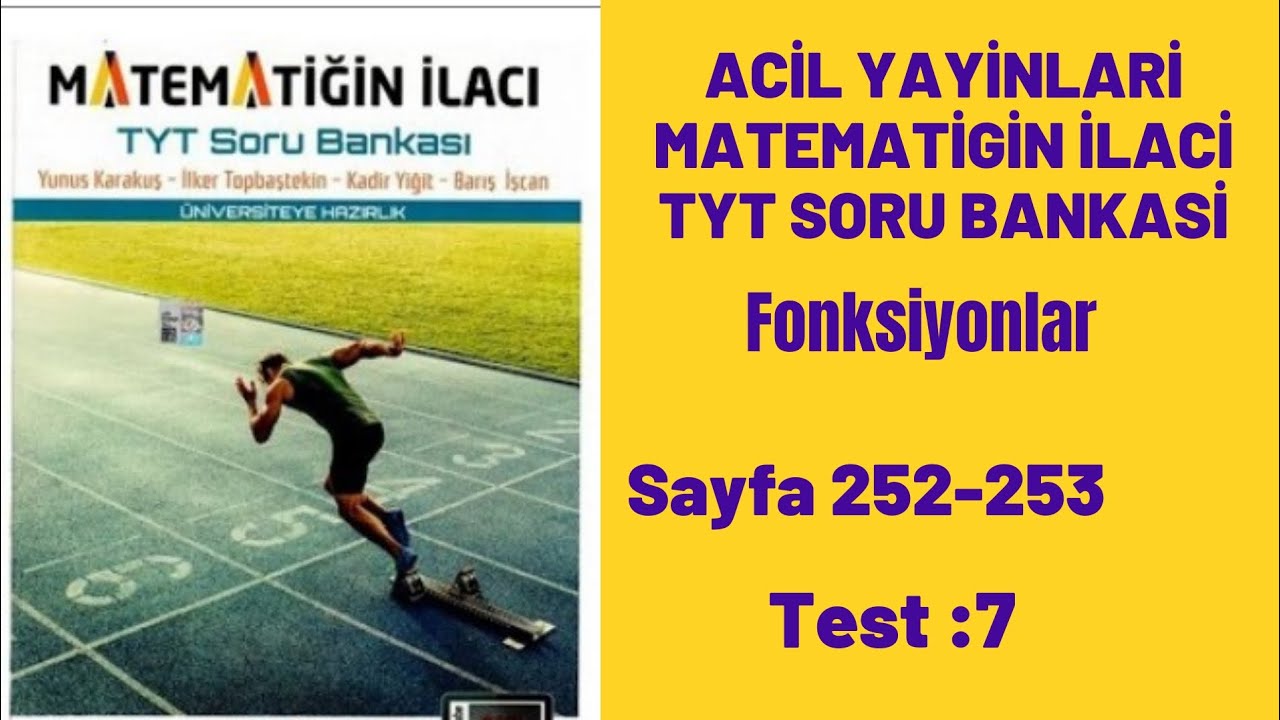 ACİL YAYINLARI MATEMATİGİN İLACİ TYT SORU BANKASİ Fonksiyonlar test:7