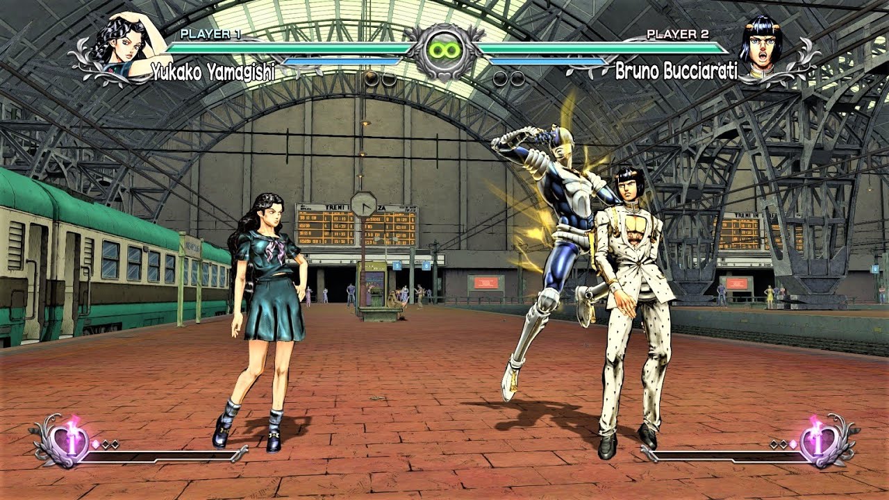 Yukako Yamagishi vs Bruno Bucciarati (Hardest AI) - JoJo's Bizarre Adventure: All Star Battle R