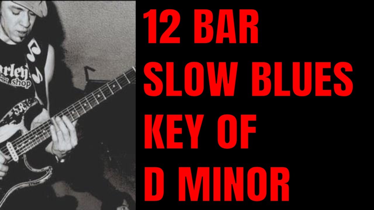 Slow 12 Bar Blues in D Minor | Guitar Backing Track