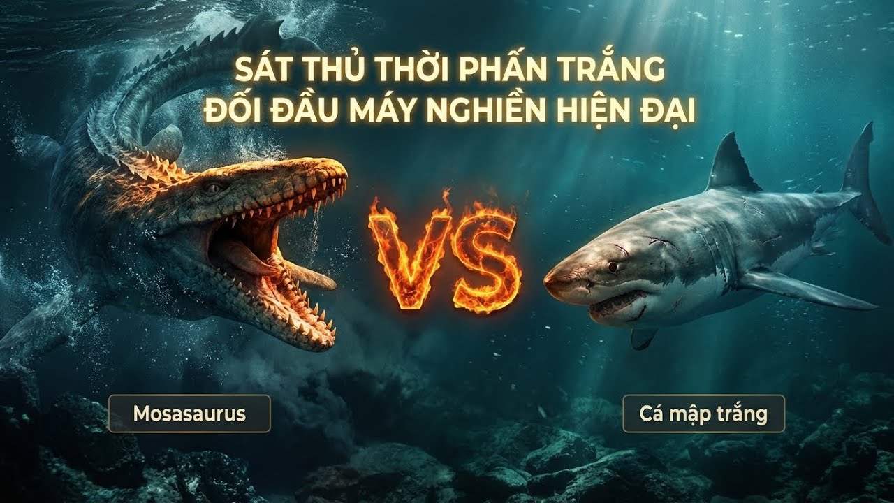 Mosasaurus vs Cá Mập Trắng: Sát Thủ Thời Phấn Trắng hay Máy Nghiền Hiện Đại? | PRIMAL VS.