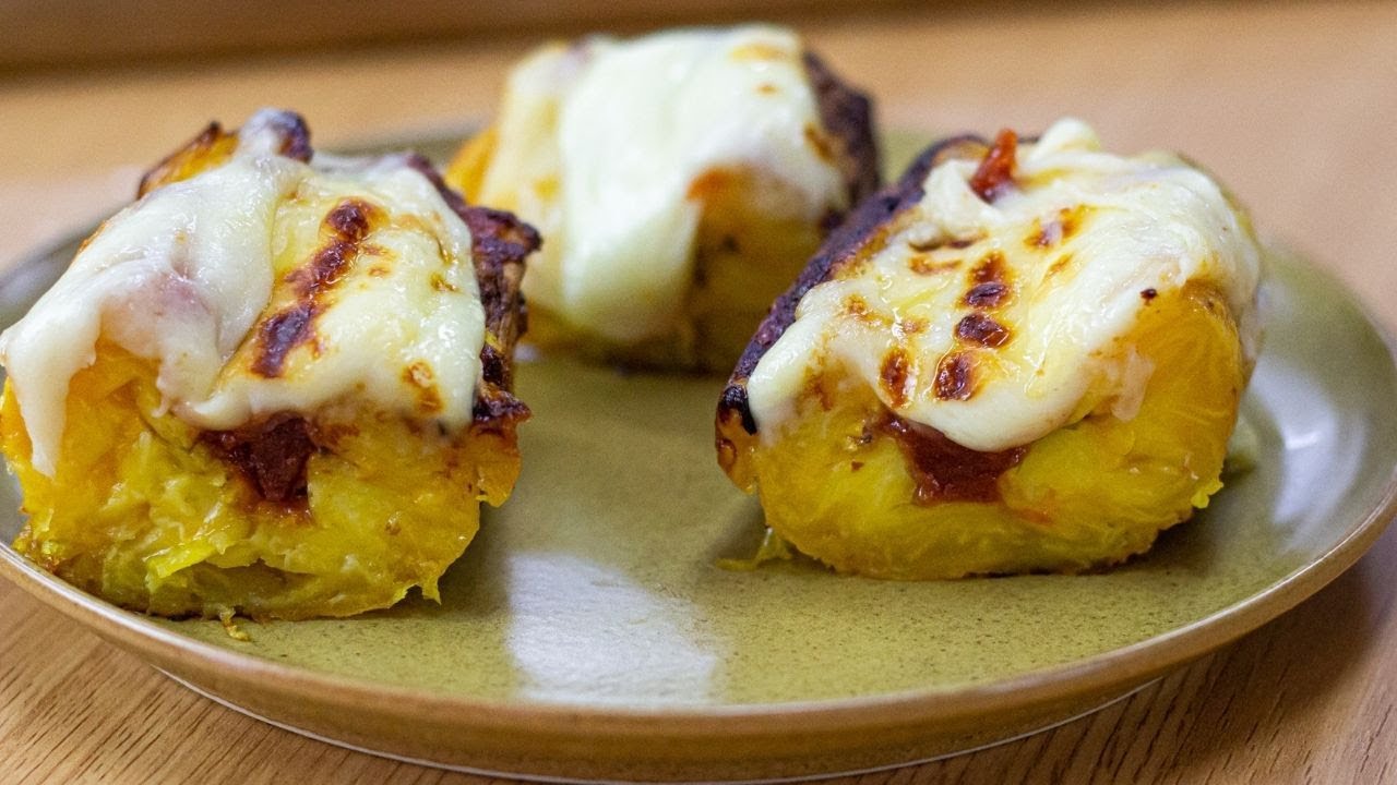 Pl&aacute;tano con queso y bocadillo en Airfryer 🧀