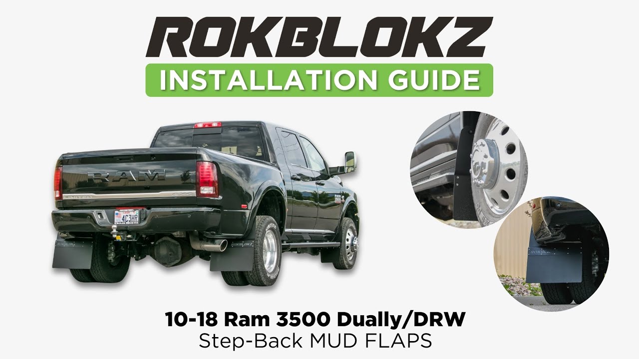 Ram 3500 Dually 2010-2018: Установка комплекта брызговиков Rokblokz с выносом назад