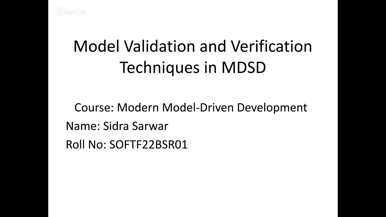 Verification & Validation Model || Model Driven Software Development || Software Engineering