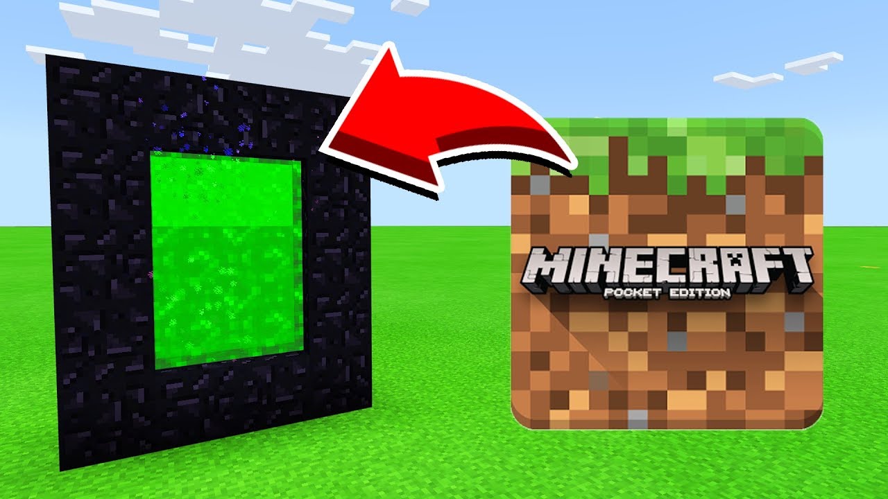 How To Make A Portal To The MINECRAFT DIMENSION in Minecaft Pocket Edition/MCPE
