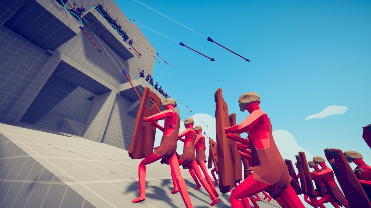50x ELITE ARCHERS TOWER vs 200x SHIELD UNITS - TABS | Totally Accurate Battle Simulator