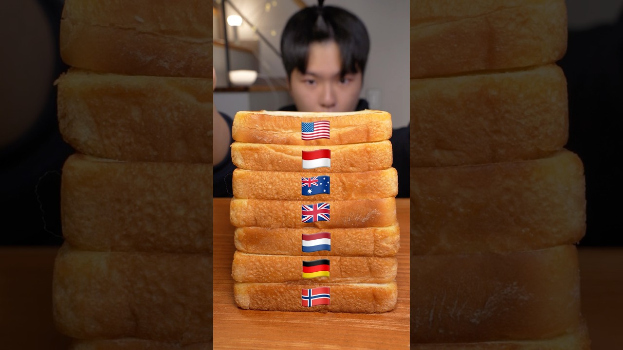 Part 4.토스트🍞Toast mukbang from different countries #먹방 #asmr #mukbang #eating #toast #shorts #fyp