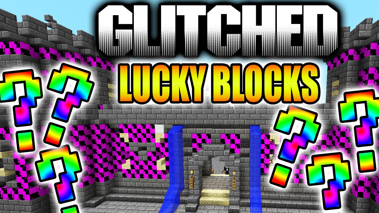 Minecraft: Glitched LUCKY BLOCK SKY CASTLE PVP CHALLENGE