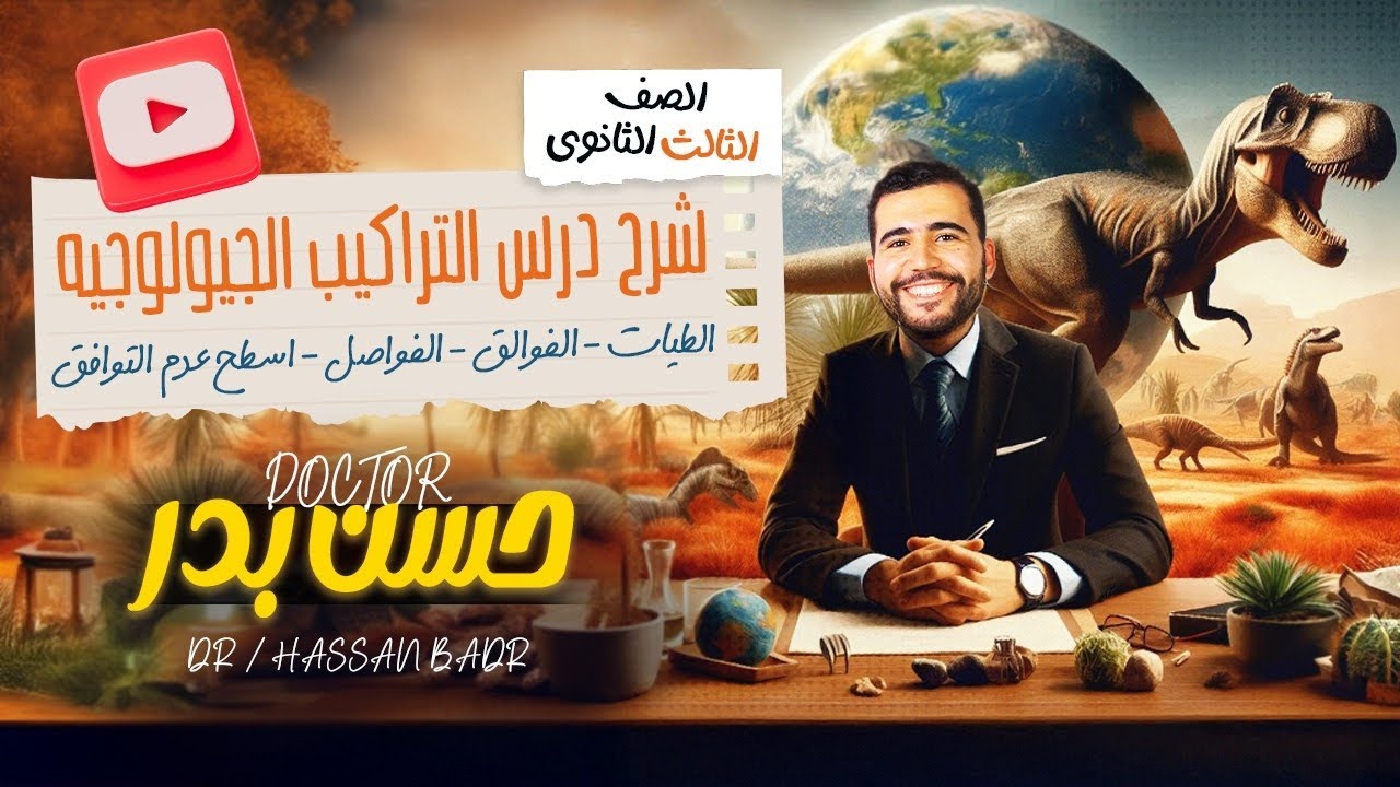 شرح درس التراكيب الجيولوجية الأولية والطيات للصف الثالث الثانوي 2026
