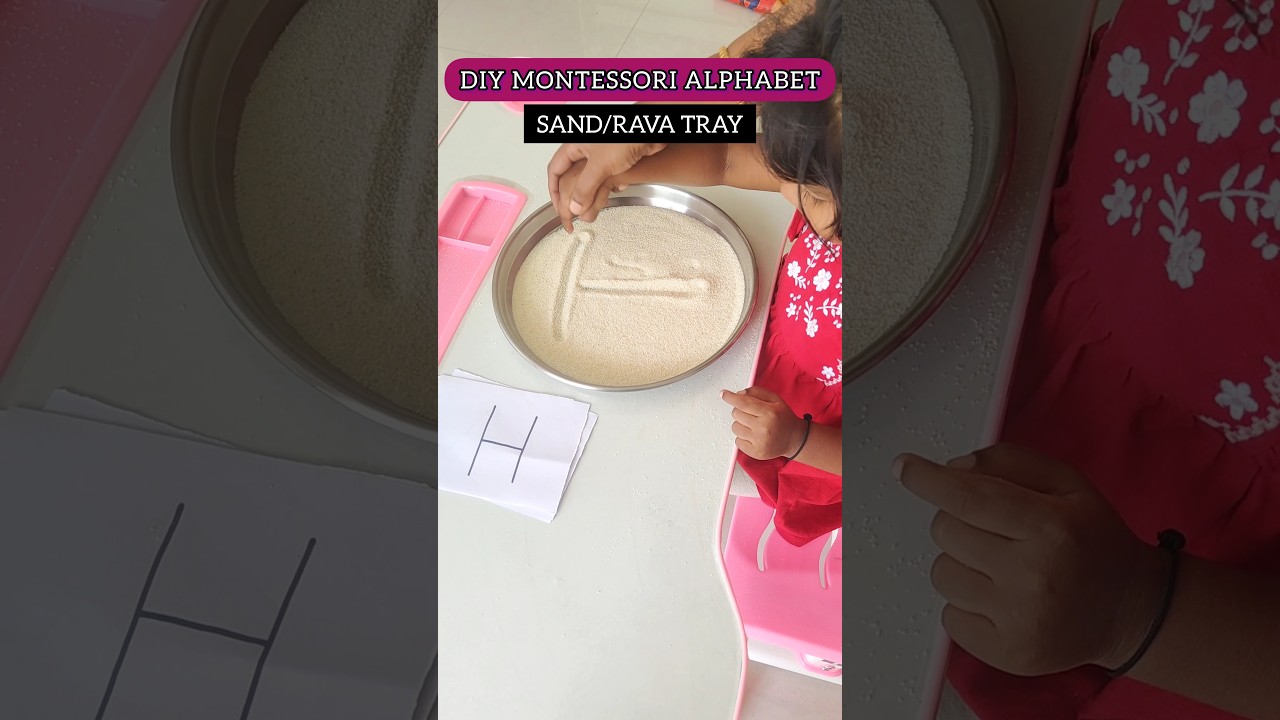 Activity-38: DIY Montessori Sand/Rava tray | Pre-writing activity | Kids learning