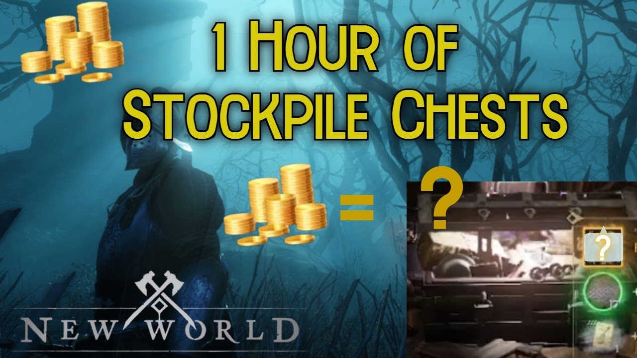 New World | Loot From 1 Hour of Easy Shattered Mountain Stockpile Chests