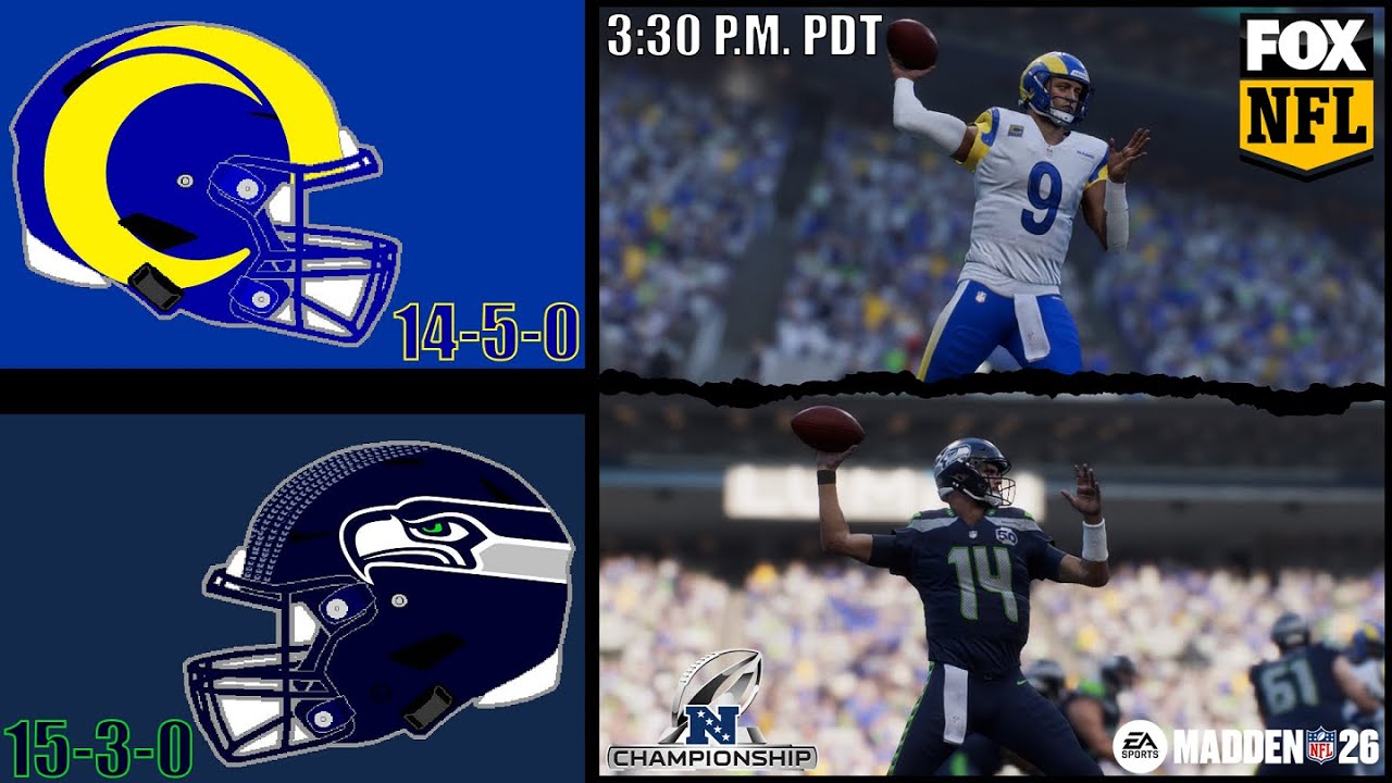 Rams vs. Seahawks | 2026 NFC Conference Championship Sunday | Madden 26 Simulation Gameplay