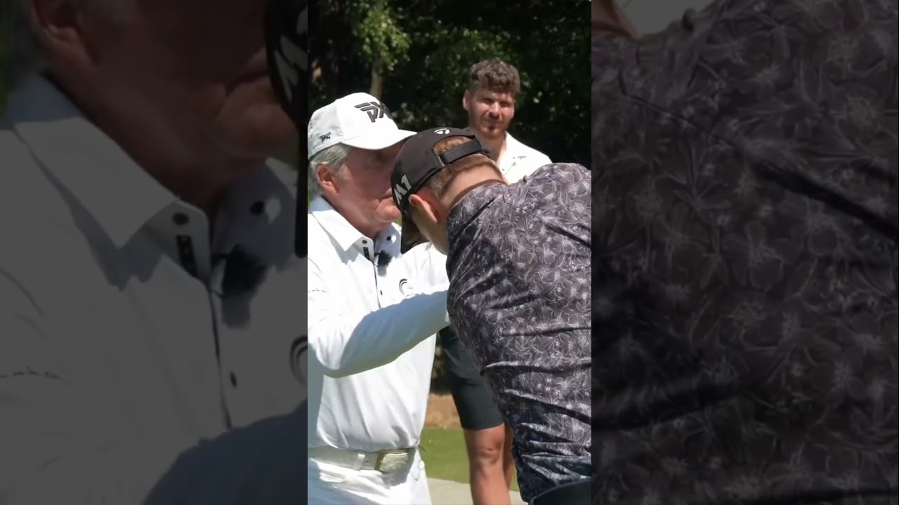 GP studying a +1 HANDICAP GOLFER on the range… 