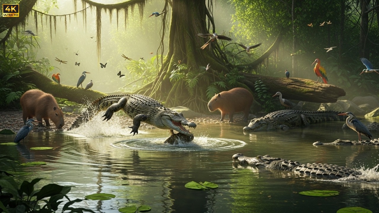 Silent River Predators: Crocodile Power Moments in the Wild
