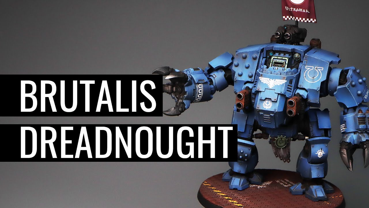 Painting a SPACE MARINE BRUTALIS DREADNOUGHT | ULTRAMARINES | March For Macragge | WARHAMMER 40k |