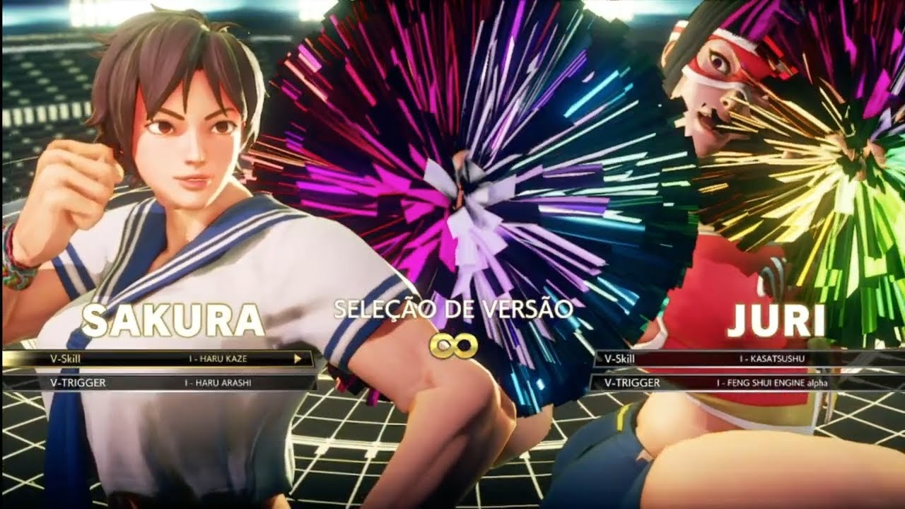 Street Fighter V Mods Showcase - Alt. Uniform Sakura vs. Cheerleader Juri