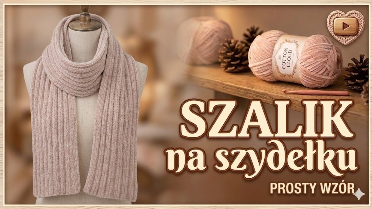 Prosty SZALIK na szydełku jak na drutach ! wzór jak zrobić / Crochet scarf