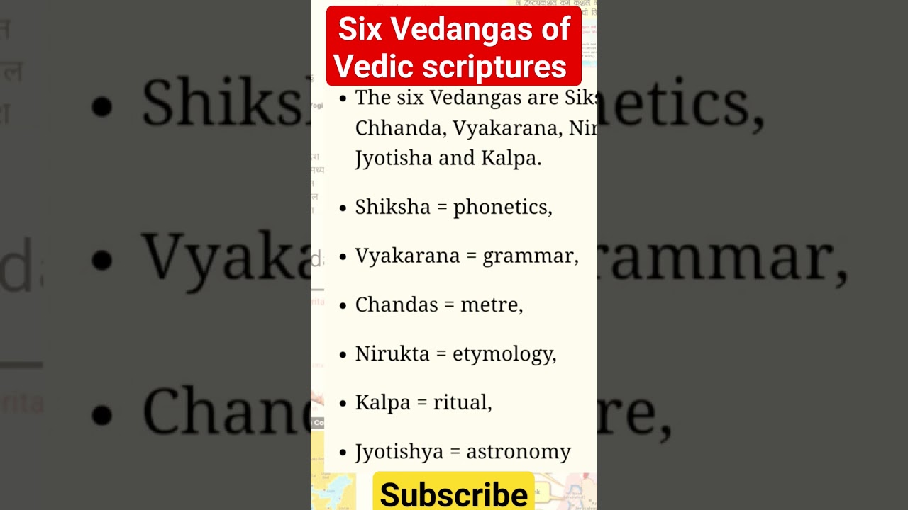 Six Vedangas of Vedic Scriptures 