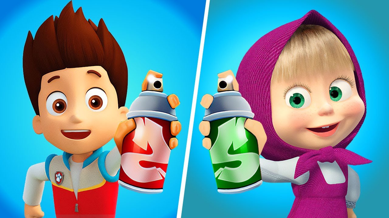 Маша и Медведь против Щенячьего патруля Райдер Сёрф, игра «Маша и Медведь», игрушки «Щенячий патр...