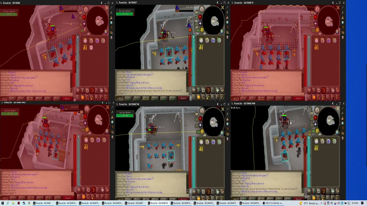 osrs 10 account multi log multi pvm lesser demons