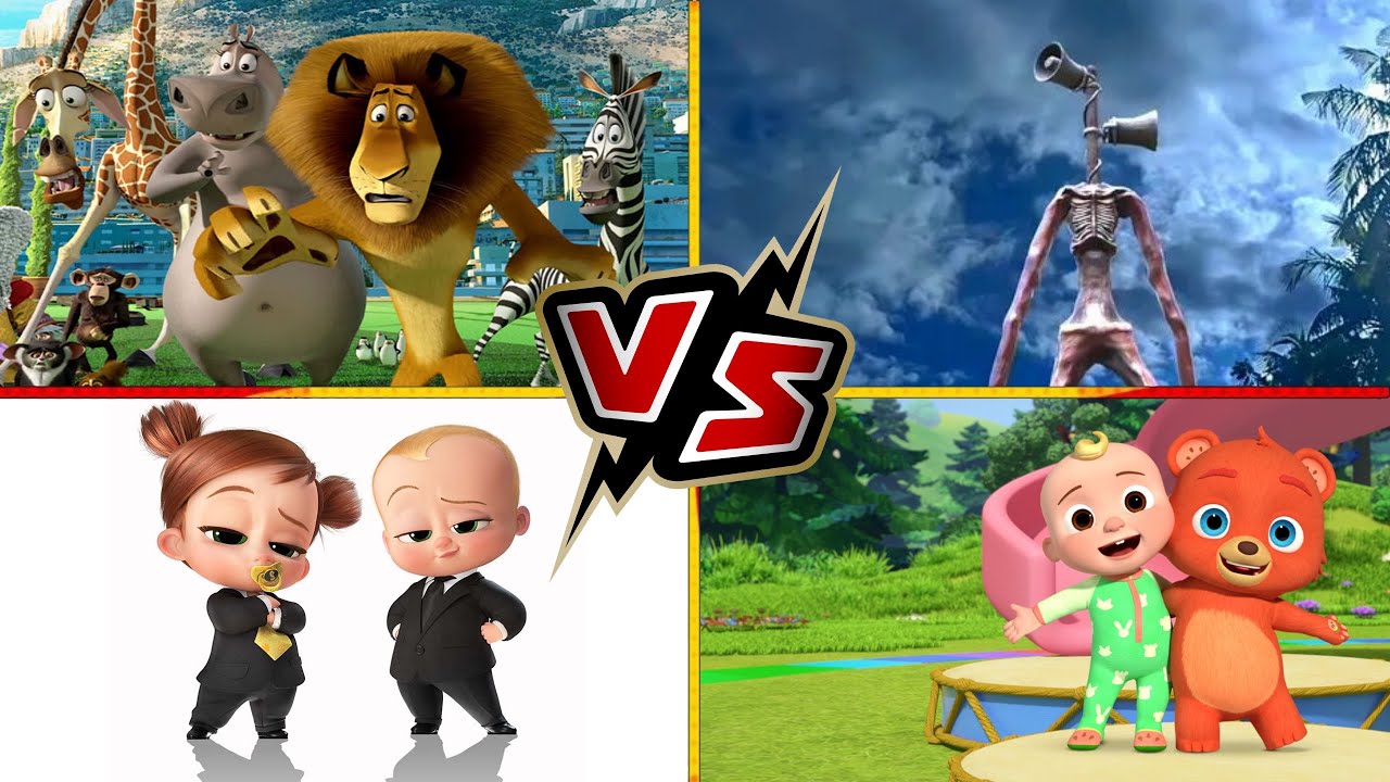 MADAGASCAR🆚 SIREN HEAD🆚 THE BABY BOSS🆚 COCOMELON _Who Is Best?