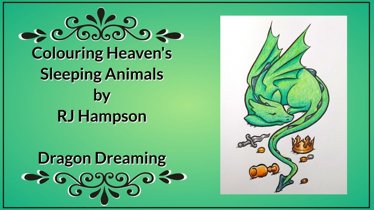 Colouring Heaven Sleeping Animals - Dragon Dreaming Colouring Tutorial