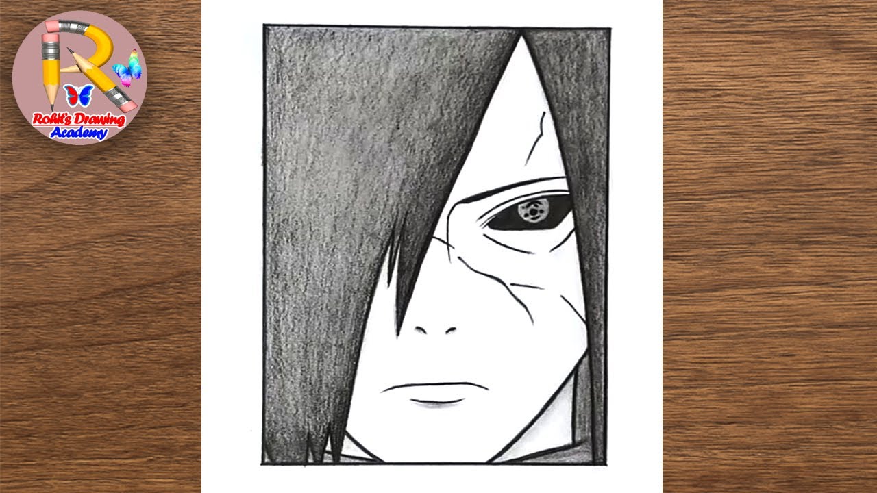 Naruto Drawing Tutorial | Madara Uchiha Face Sketch Step by Step |