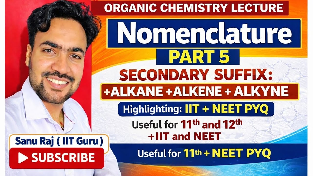 Part5 Nomenclature IUPAC Name of Organic Compounds #neet #cbse12chemistry #iitchemistry #chemistry 