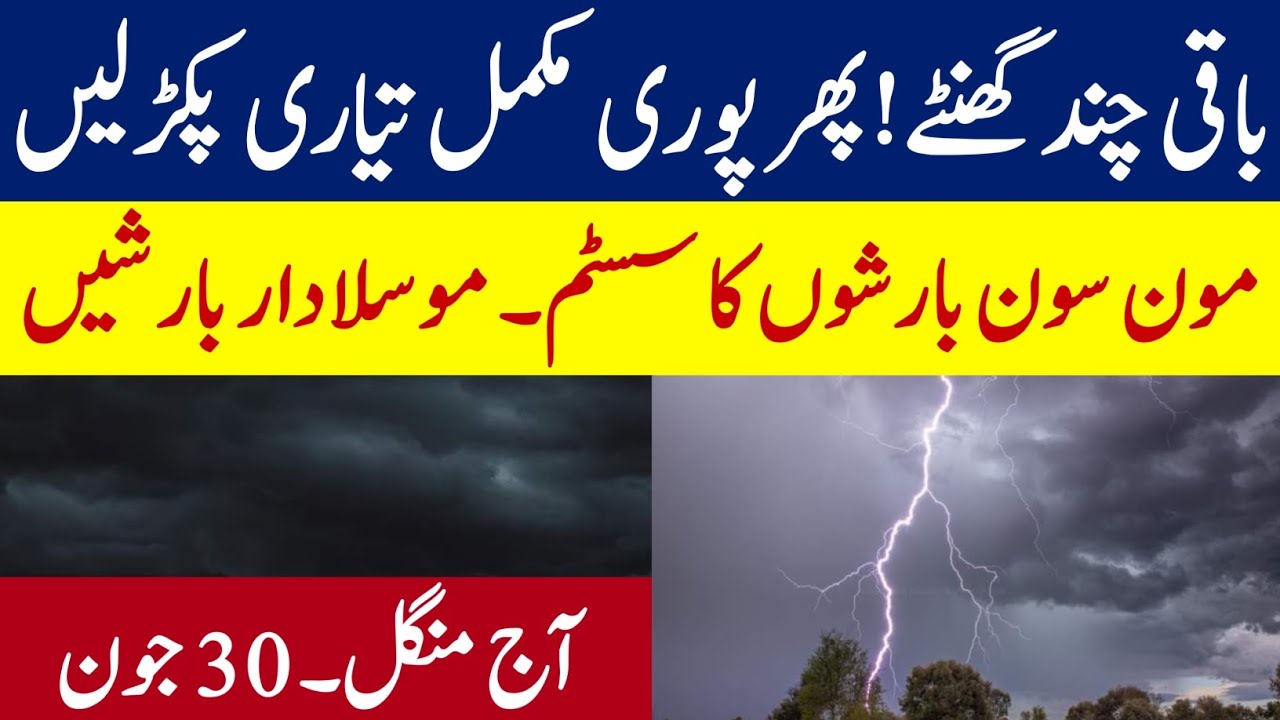 Today Weather Report | Monsoon Low Pressure Rain 🌩 Spell Coming | 30 June | Weather Update 