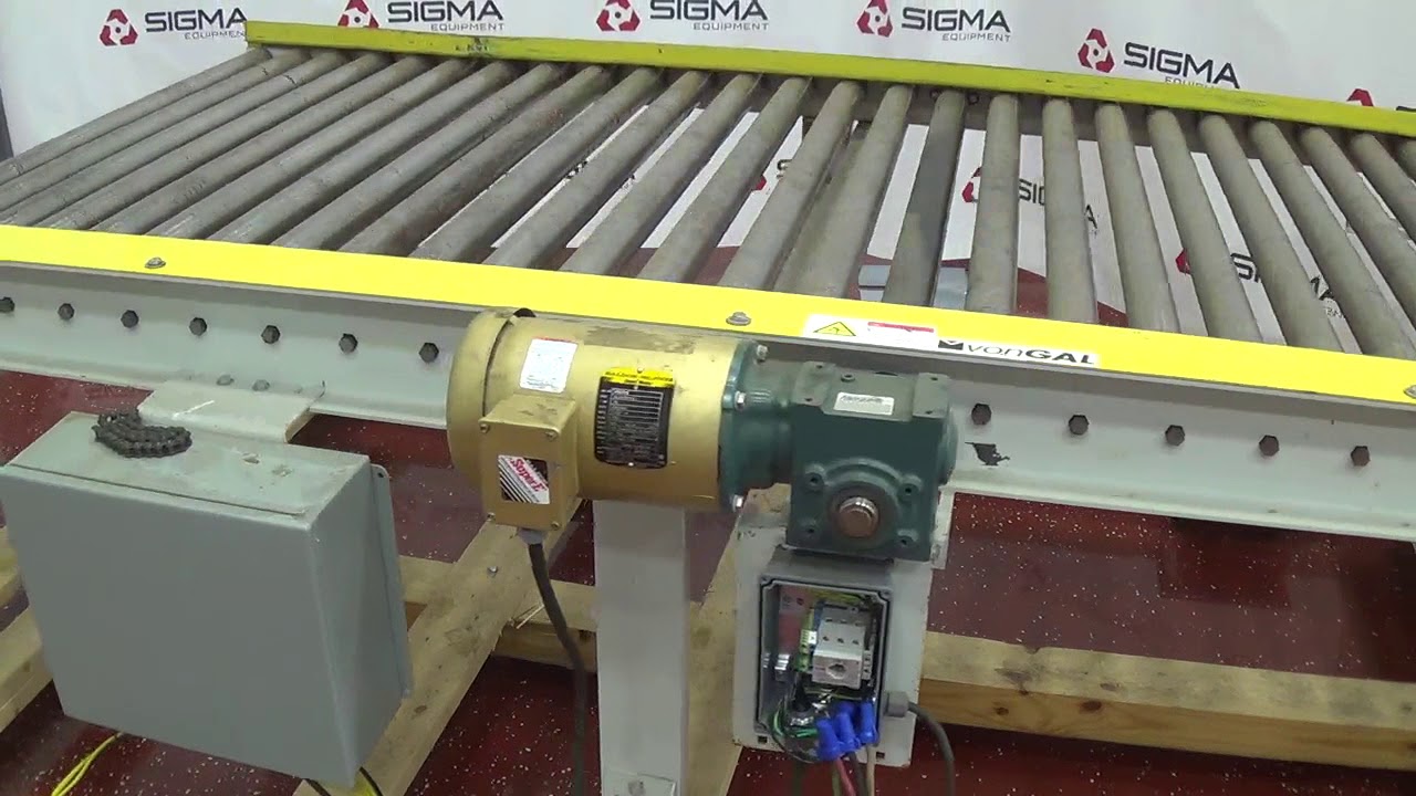 vonGAL 52 Inch W x 112 Inch L Roller Conveyor SIGMA Equipment