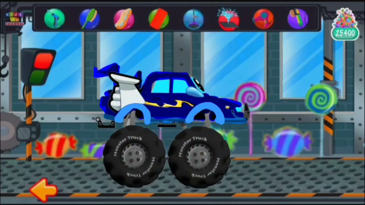 Razy Kelly Monster Truck Gets Clean In The Car Wash 