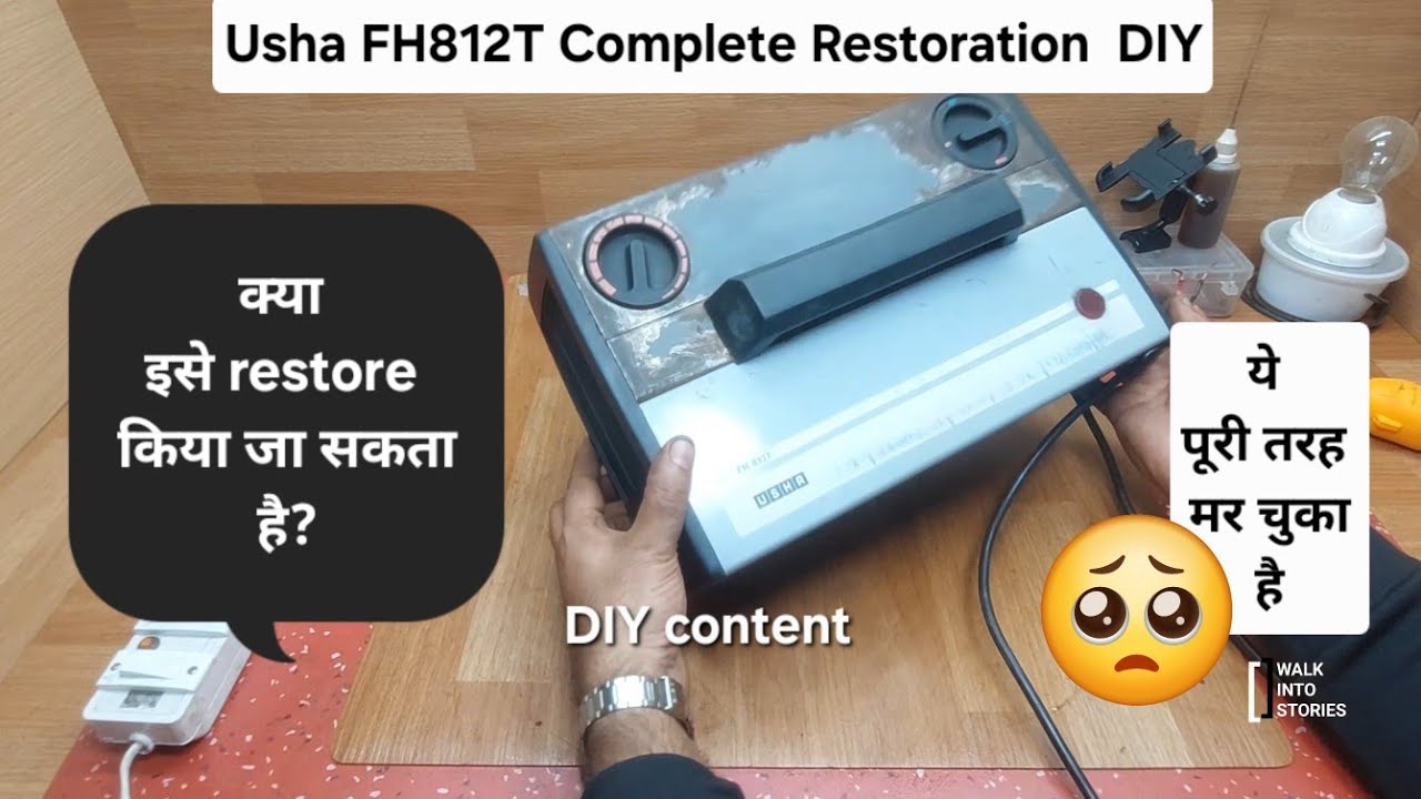 Usha heat convector model FH812T Complete restoration DIY project work done.
