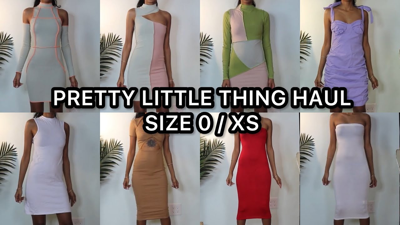 PRETTY LITTLE THING TRY ON HAUL SIZE 0 / XS SLIM PETITE SKINNY GIRL FRIENDLY PLT