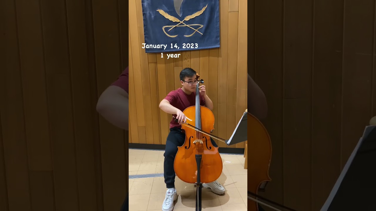 1 year cello learning progress video is up. Check out my channel for the full 20mins long!!!