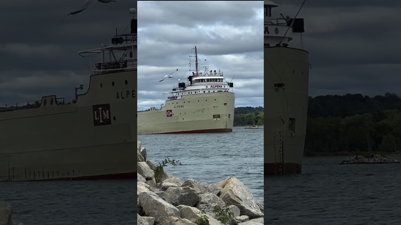 The oldest freighter currently sailing on the Great Lakes. The Alpena #alpena #freighter #steamship