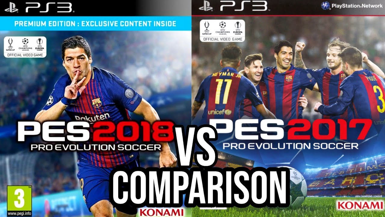 PES 18 Vs 17 PS3