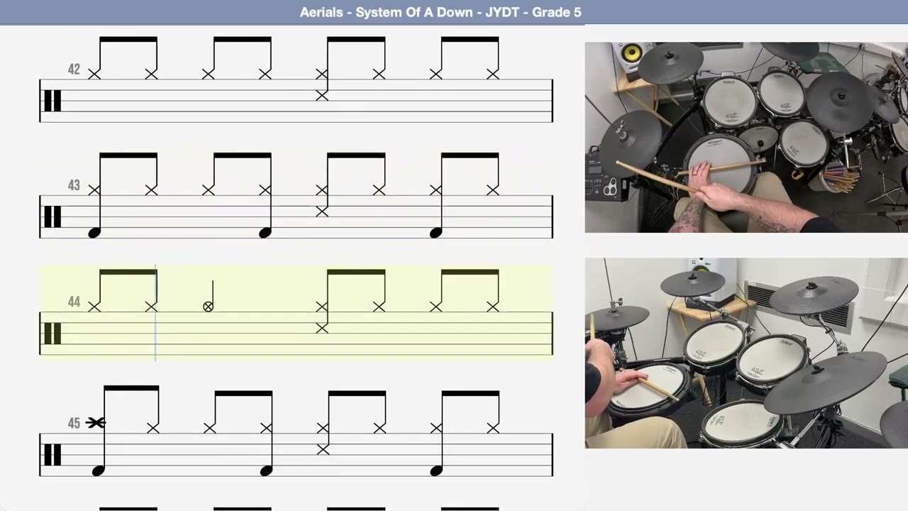 🥁 How To Play - Aerials   System Of A Down   JYDT   Grade 5