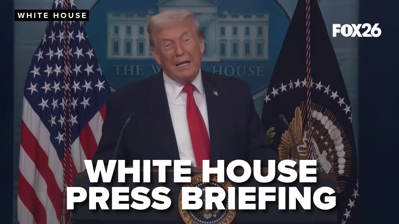 President Trump holds a White House Press Briefing