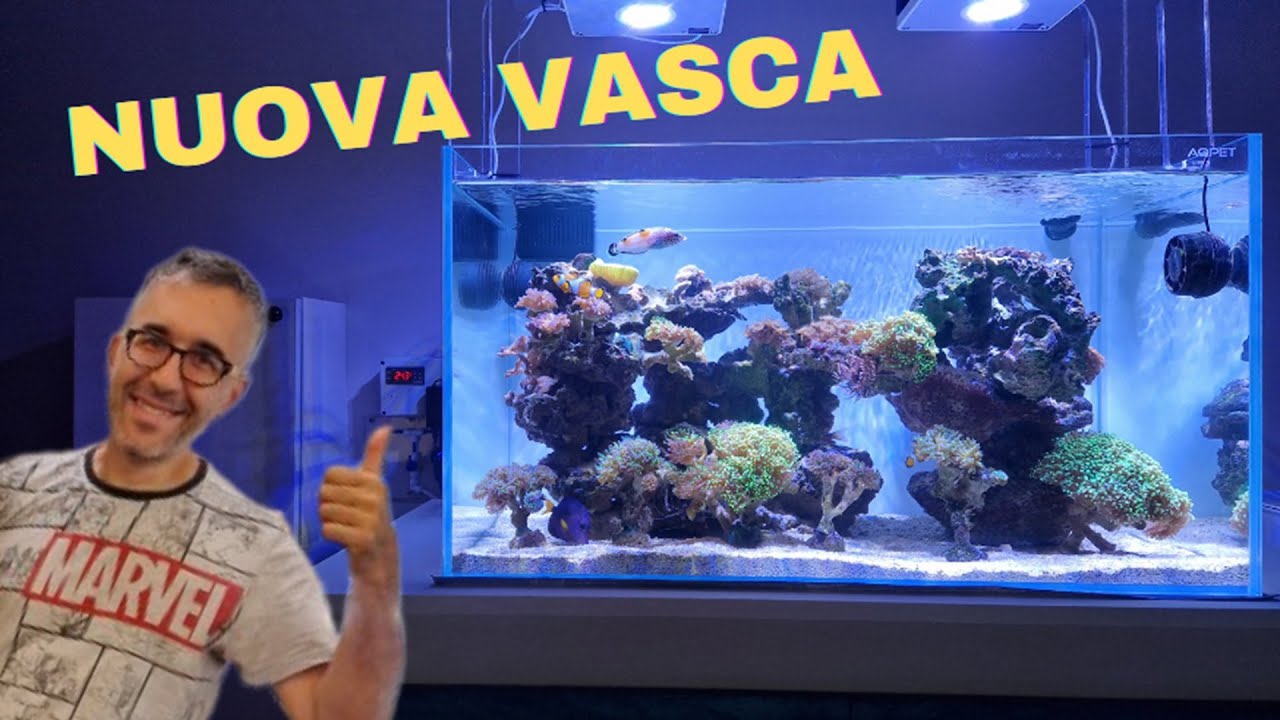 IL  MIO NUOVO ACQUARIO MARINO  200 Litri !!