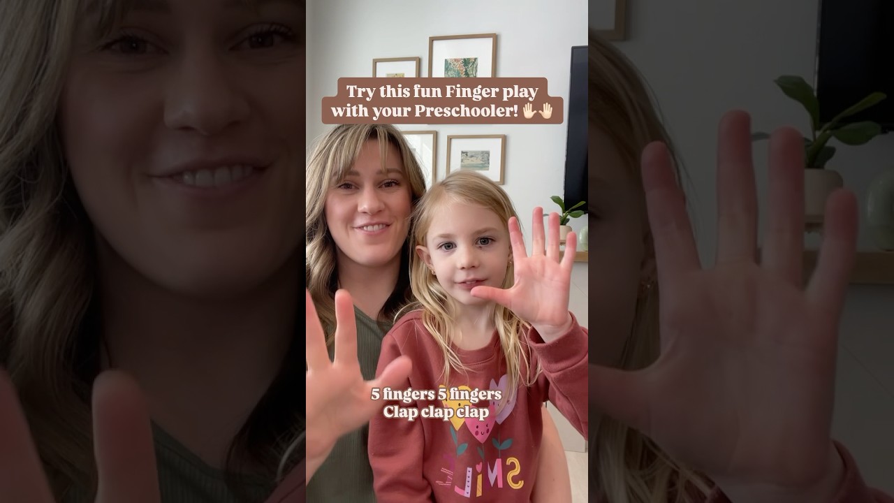 5 Fingers | A Finger Play for Littles! 💕 #childrenssongs #momlife #preschool #shortsviral