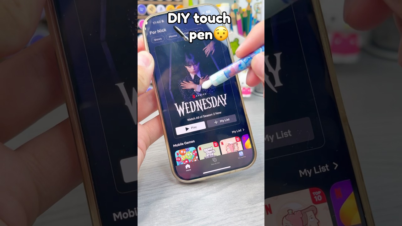 😯DIY Touch Pen🖊️!? #papercraft #cutecrafts #crafts #craft #diy #diycrafts #paper #cute