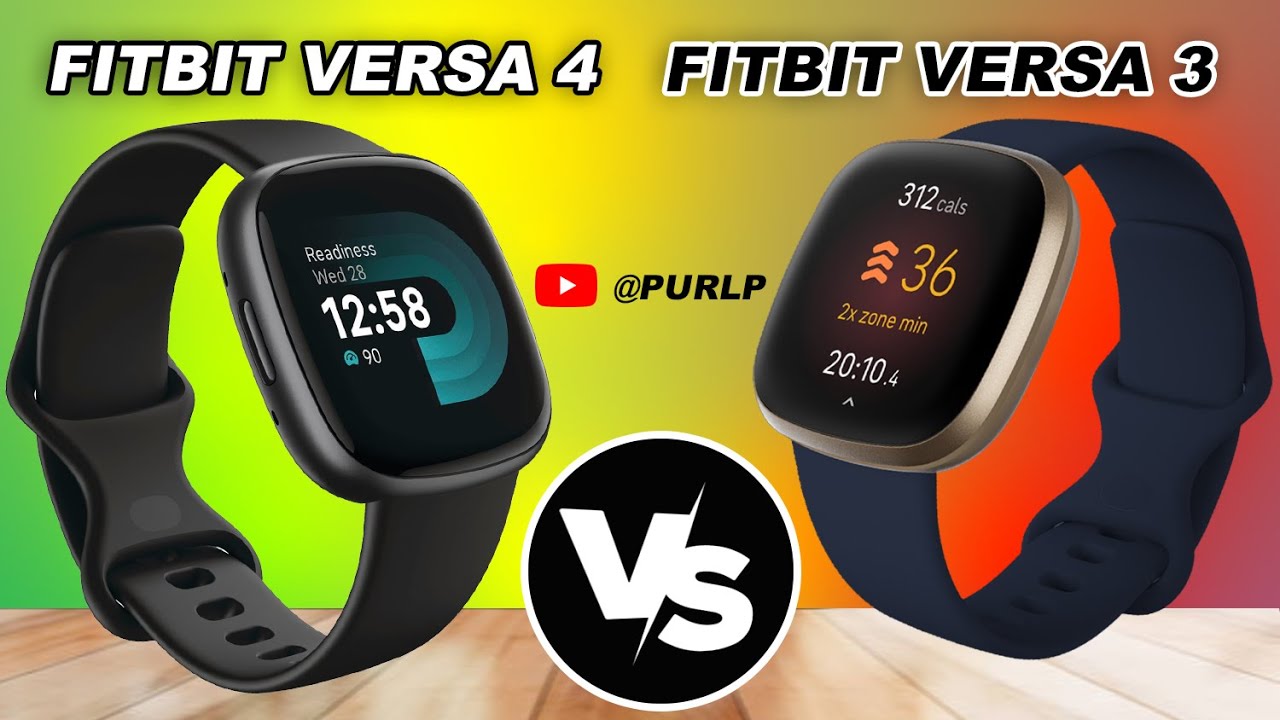 Fitbit Versa 3 vs Versa 4 Fitness Smartwatch • specs comparison