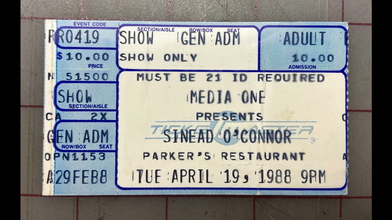 Sinead O'Connor - live April 19th, 1988 at Parker's Restaurant, Seattle, WA (audio only)