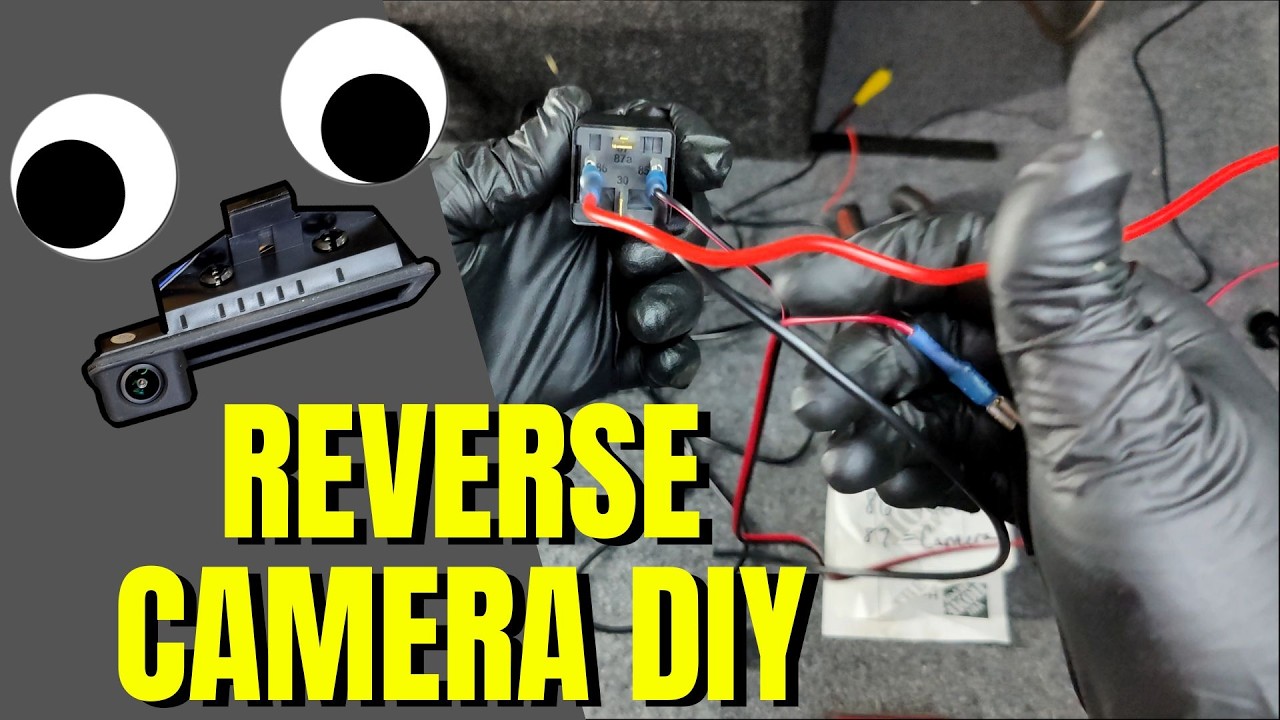 DIY Reverse Camera Install with Reverse Light Signal Wire Guide (BMW here, applicable to any car)