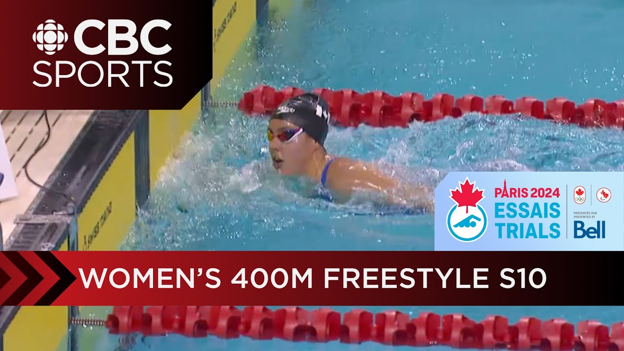 Aurelie Rivard looking fast in the women's 400m S10 at 2024 Olympic and Paralympic Swimming Trials