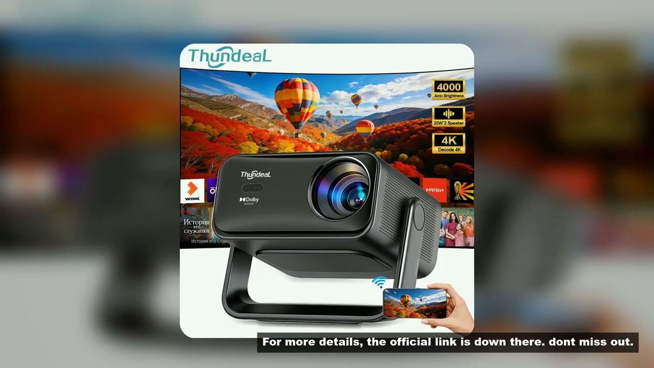 ThundeaL 4K Full HD 1080P Projector TD99W WiFi 3D 4K Video Movie Portable Beam Projector PK TD98 TD9