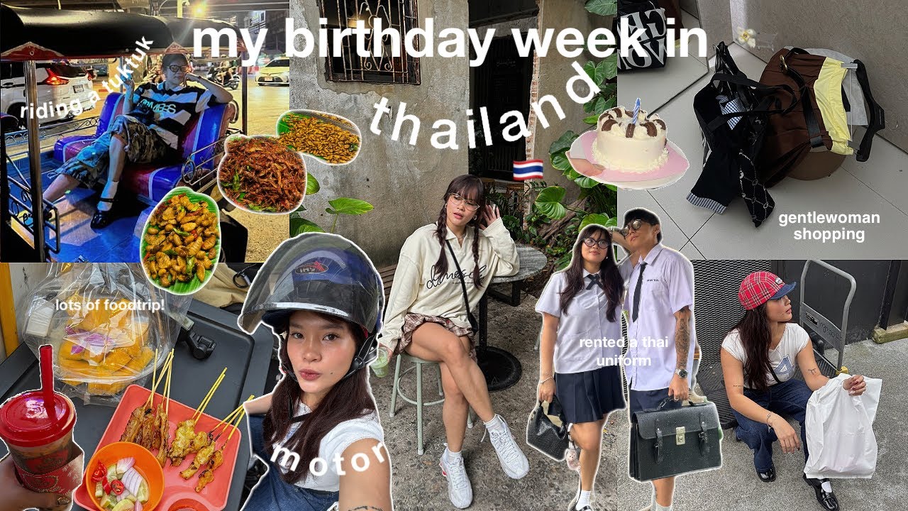 BIRTHDAY TRIP IN THAILAND! 🇹🇭🎂✈️ (flying solo, budget hotel 💸, cute cafes ☕️, food trip & shopping!)