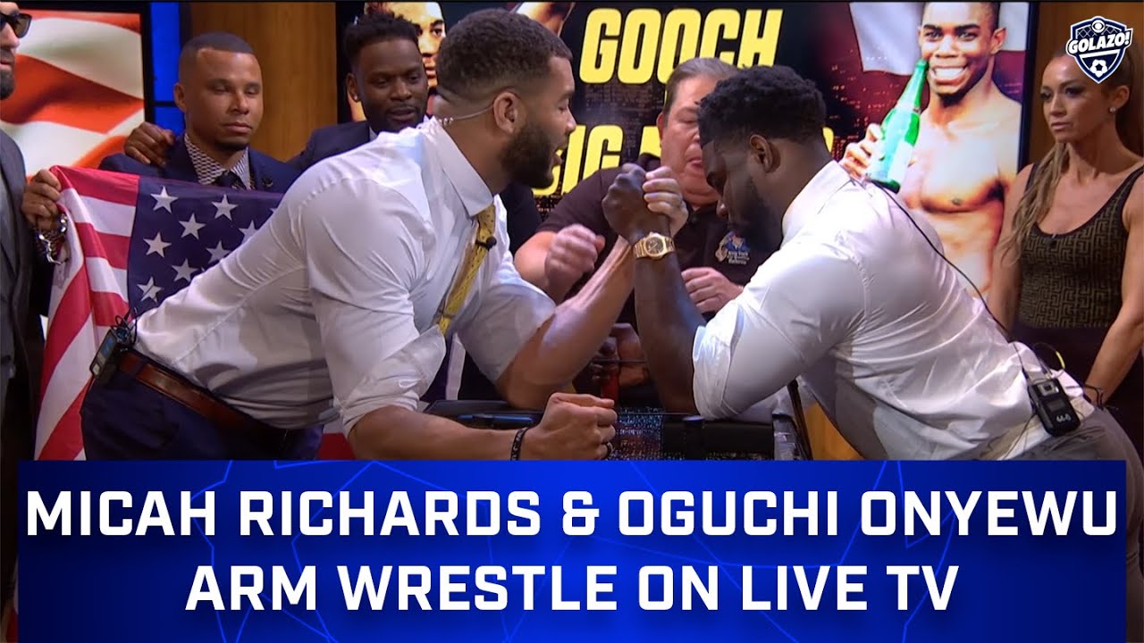 Micah Richards Arm Wrestles Oguchi Onyewu | United States vs. England | CBS Sports Golazo