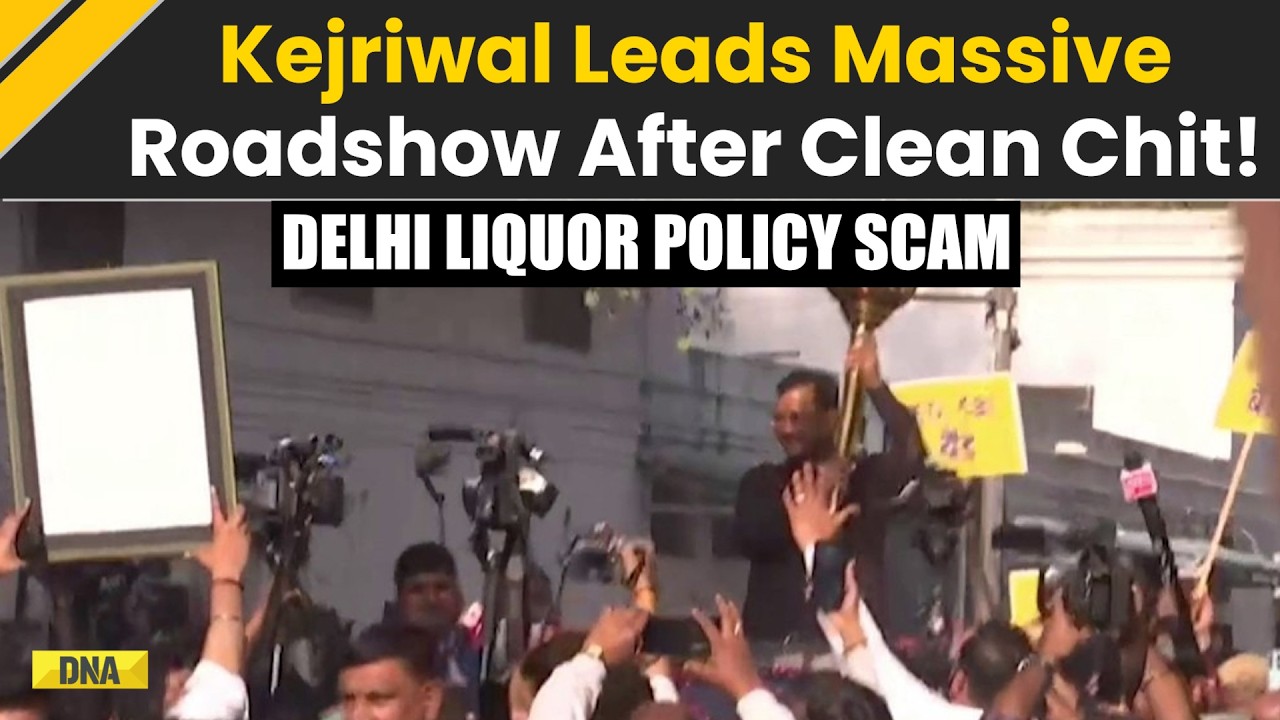 Arvind Kejriwal Leads Massive Roadshow After Clean Chit By Court In Delhi Liquor Policy Case