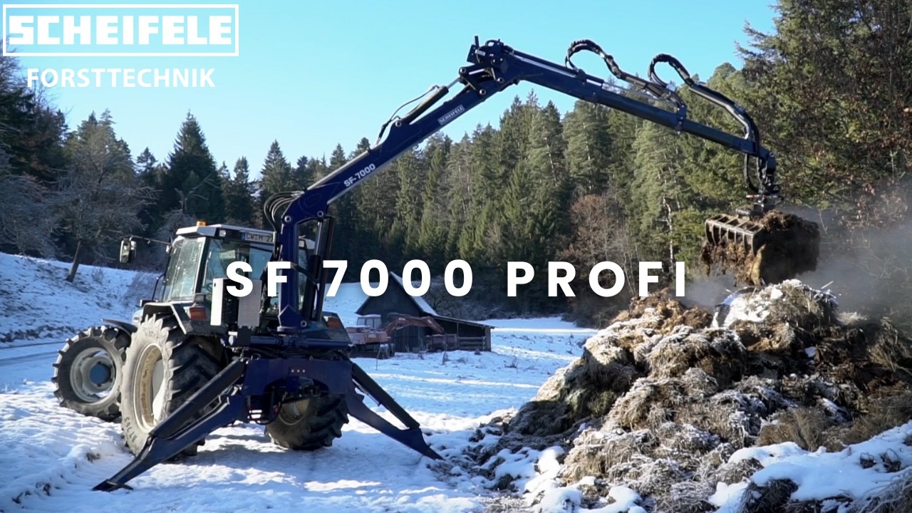 SF 7000 Profi: Der leistungsstarker Forstkran für Profis – Effizienz und Power im Einsatz! SCHEIFELE